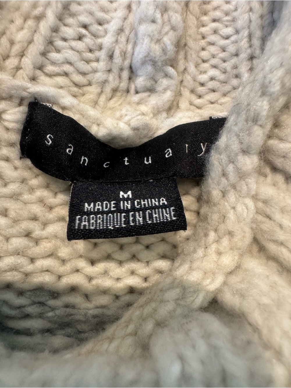 Sanctuary Fair Isle Turtleneck Cream and Black Nordic Yoke Cozy Chunky Sweater - Picture 4 of 6